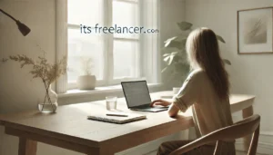 How to Do a Competitive Analysis in Digital Marketing B2B – professional marketer analyzing data on a laptop in a clean minimalist workspace